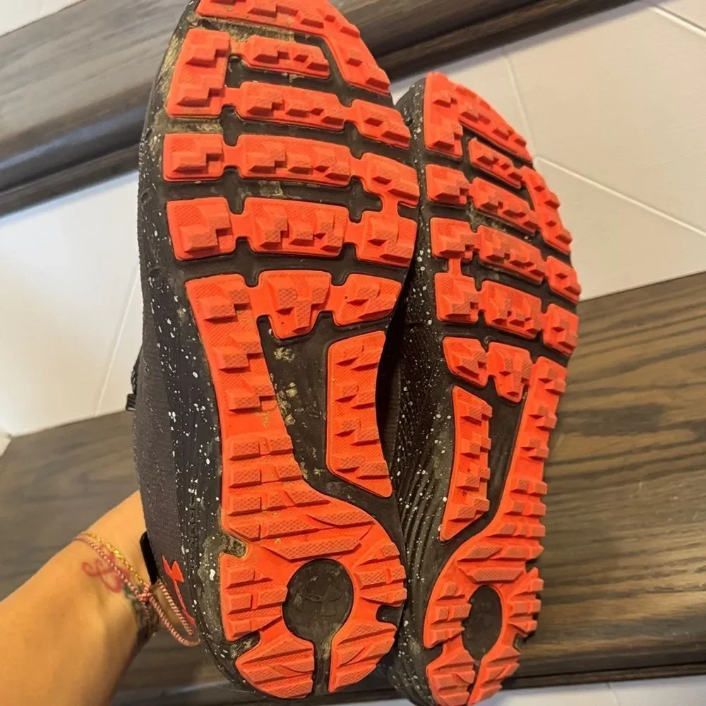 Under Armour Gray and Red Athletic Shoes Goretex